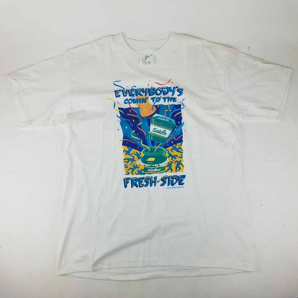 Vintage XL Single Stitch T-Shirt Salem Cigarettes "Fresh Side" on Silkworm USA